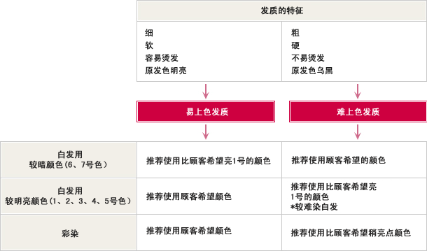 易上色和难上色的发质